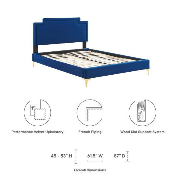 Liva Performance Velvet Full Bed By Modway