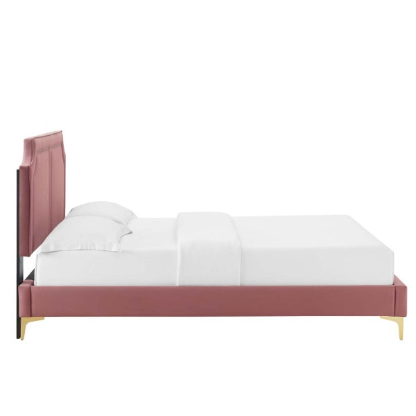 Novi Performance Velvet Queen Bed By Modway