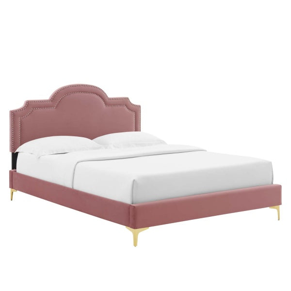 Aviana Performance Velvet Queen Bed By Modway