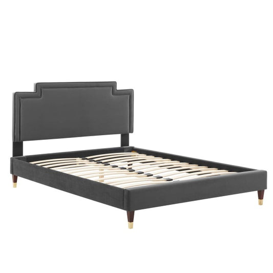 Liva Performance Velvet Queen Bed By Modway