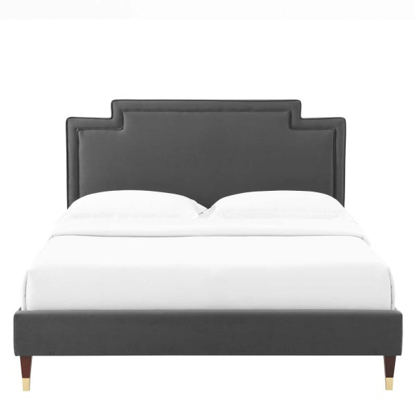 Liva Performance Velvet Queen Bed By Modway