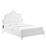 Sasha Button-Tufted Performance Velvet King Bed By Modway