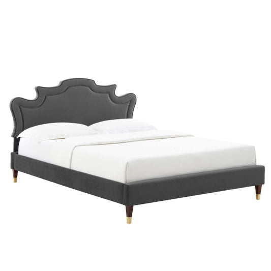 Neena Performance Velvet King Bed By Modway