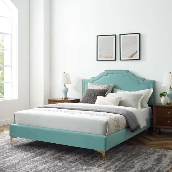 Adelaide Performance Velvet King Platform Bed By Modway