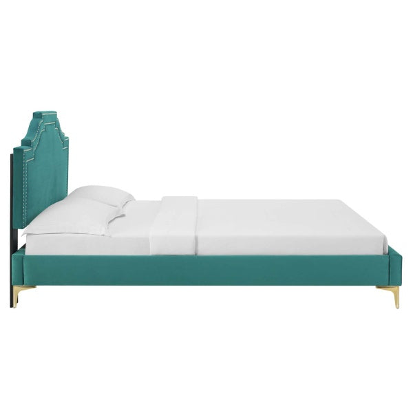 Adelaide Performance Velvet King Platform Bed By Modway