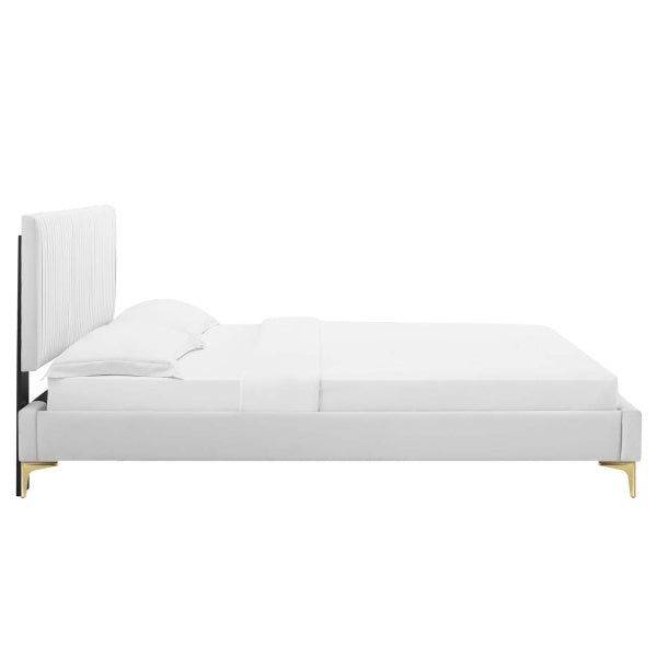 Peyton Performance Velvet Twin Platform Bed By Modway