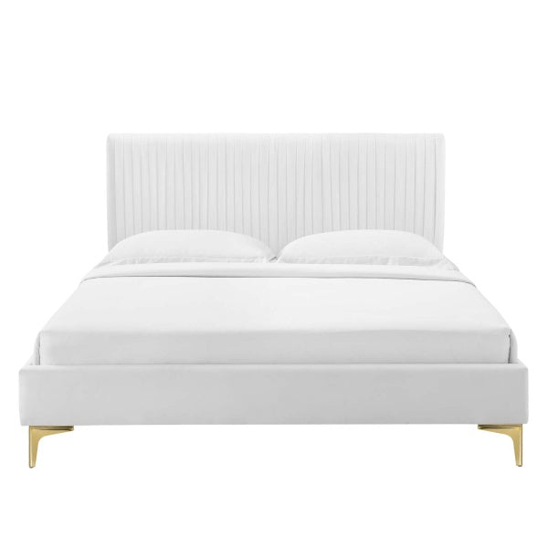 Peyton Performance Velvet Twin Platform Bed By Modway