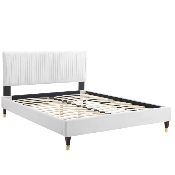 Peyton Performance Velvet Twin Platform Bed By Modway
