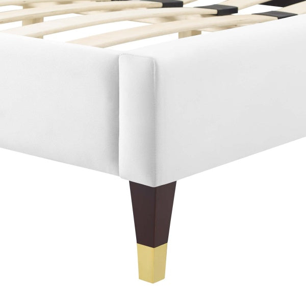 Peyton Performance Velvet Twin Platform Bed By Modway