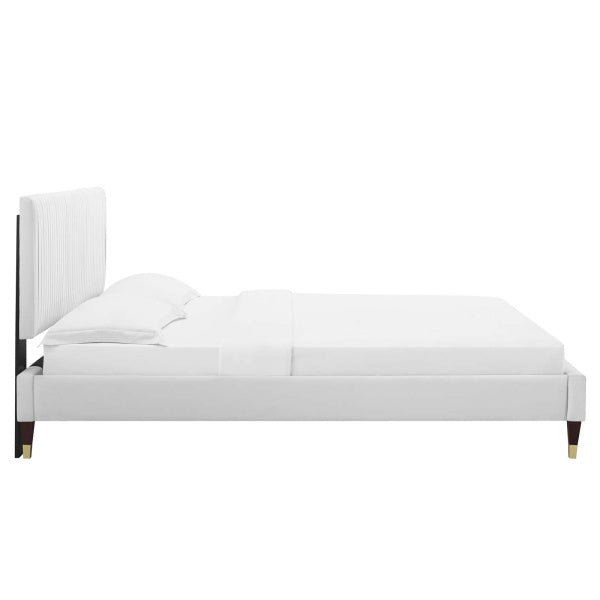 Peyton Performance Velvet Twin Platform Bed By Modway