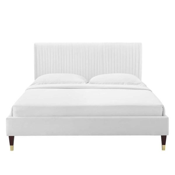 Peyton Performance Velvet Twin Platform Bed By Modway