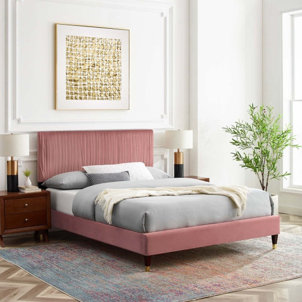 Peyton Performance Velvet Full Platform Bed By Modway