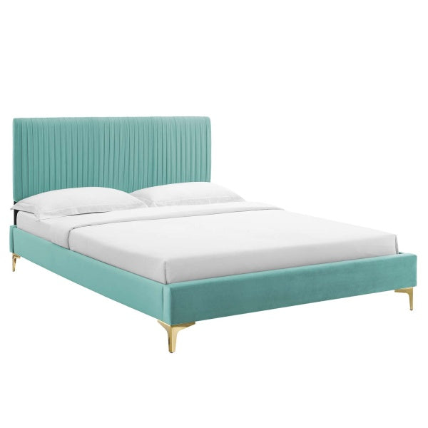 Peyton Performance Velvet King Platform Bed By Modway