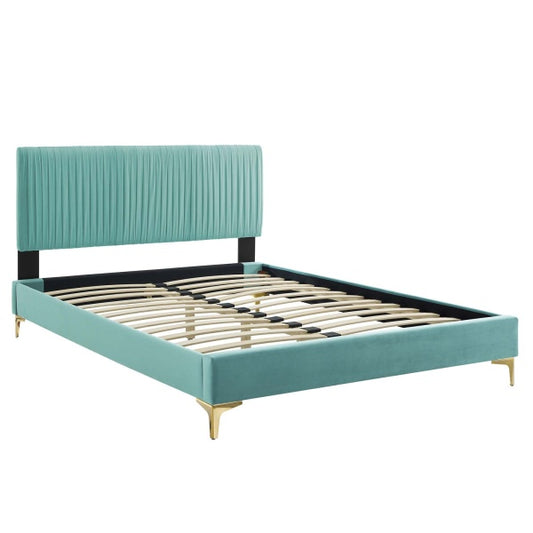 Peyton Performance Velvet King Platform Bed By Modway