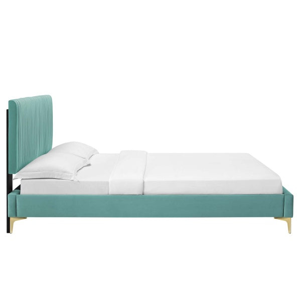 Peyton Performance Velvet King Platform Bed By Modway
