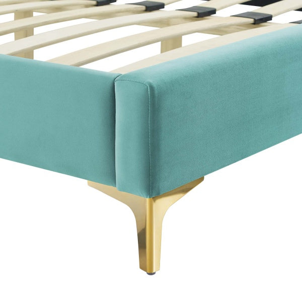 Peyton Performance Velvet King Platform Bed By Modway