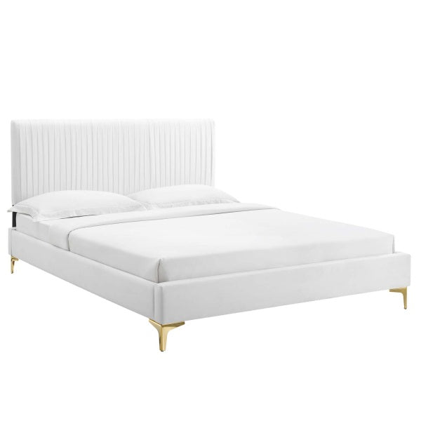 Peyton Performance Velvet King Platform Bed By Modway