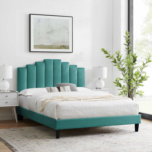 Elise Twin Performance Velvet Platform Bed By Modway