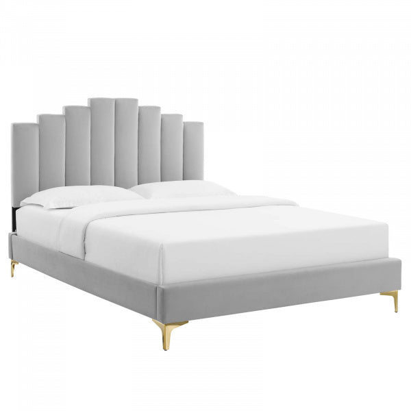 Elise Twin Performance Velvet Platform Bed By Modway
