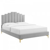 Elise Twin Performance Velvet Platform Bed By Modway