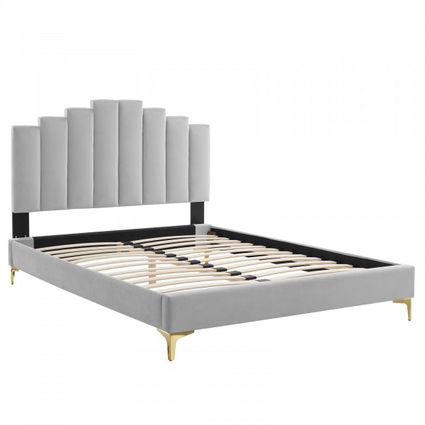 Elise Twin Performance Velvet Platform Bed By Modway