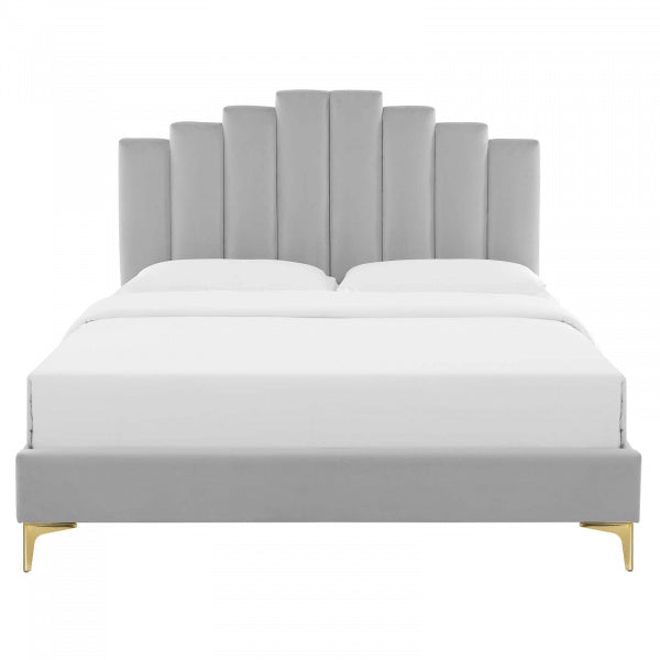 Elise Twin Performance Velvet Platform Bed By Modway