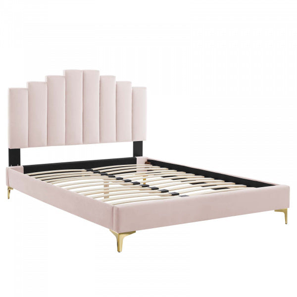 Elise King Performance Velvet Platform Bed By Modway