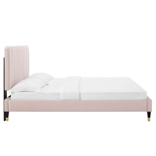Reagan Full Performance Velvet Platform Bed By Modway