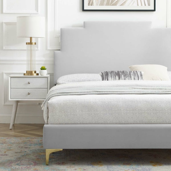 Lindsey Performance Velvet Full Platform Bed By Modway