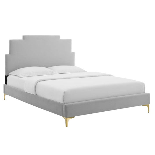 Lindsey Performance Velvet Full Platform Bed By Modway