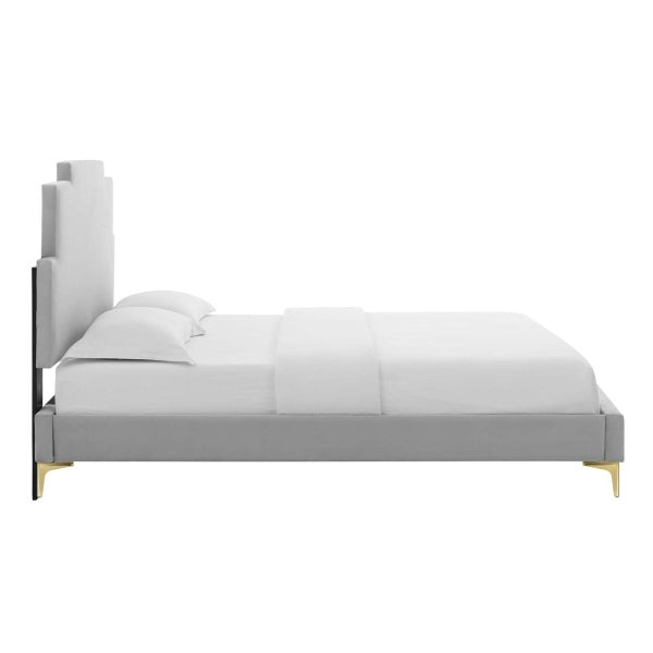 Lindsey Performance Velvet Full Platform Bed By Modway