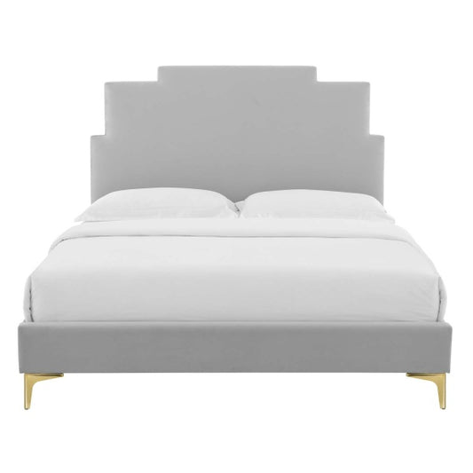 Lindsey Performance Velvet Full Platform Bed By Modway