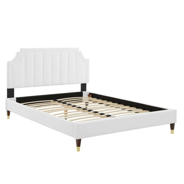 Sienna Performance Velvet Twin Platform Bed By Modway