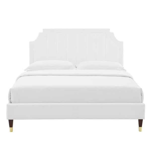 Sienna Performance Velvet Twin Platform Bed By Modway