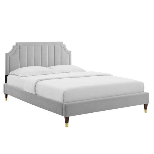 Sienna Performance Velvet Full Platform Bed By Modway