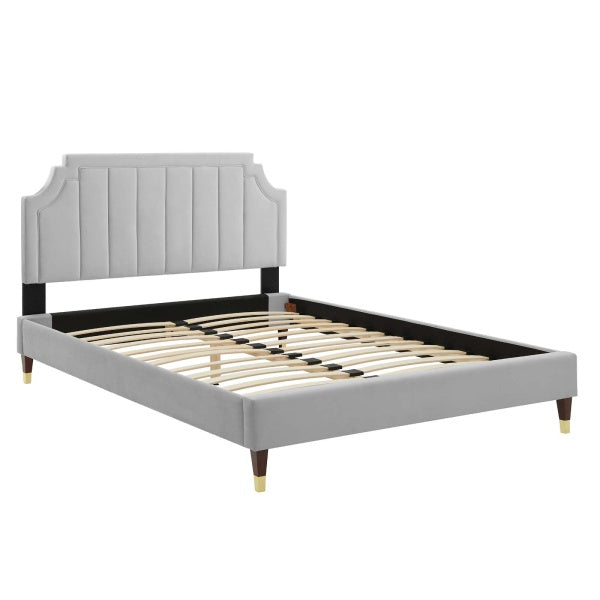 Sienna Performance Velvet Full Platform Bed By Modway