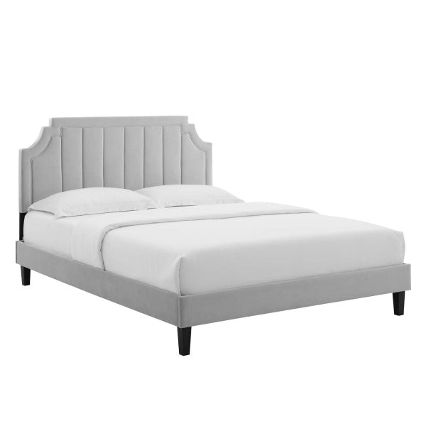 Sienna Performance Velvet Full Platform Bed By Modway