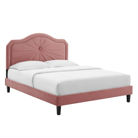 Portia Performance Velvet King Platform Bed By Modway