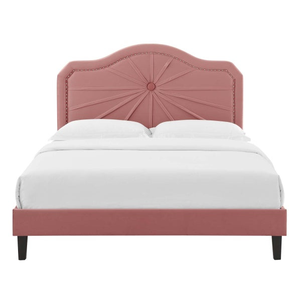 Portia Performance Velvet King Platform Bed By Modway