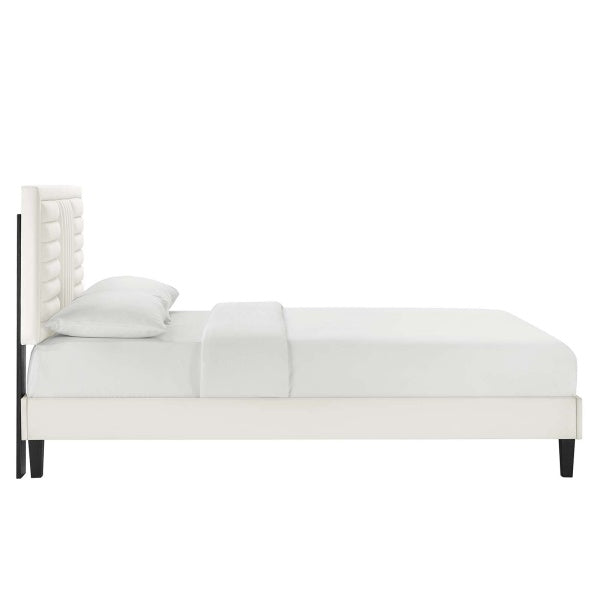 Sofia Channel Tufted Performance Velvet Queen Platform Bed By Modway