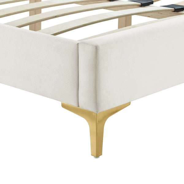 Sofia Channel Tufted Performance Velvet Queen Platform Bed By Modway