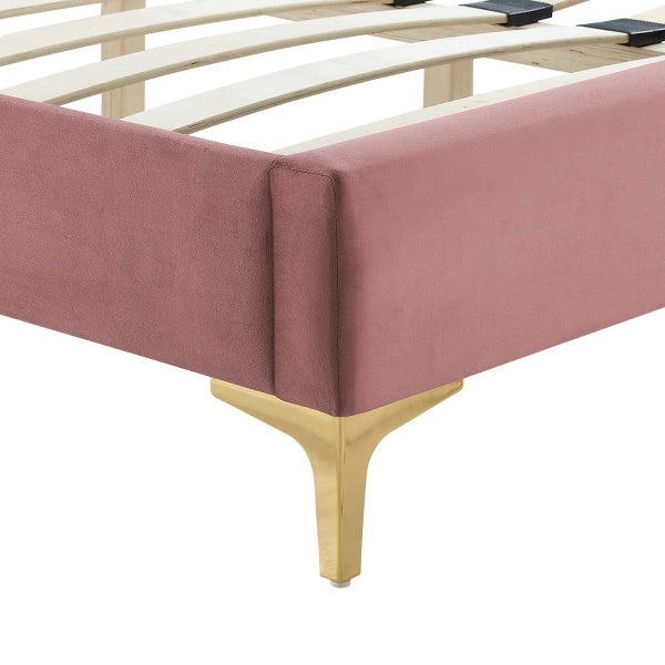 Leah Chevron Tufted Performance Velvet Twin Platform Bed By Modway