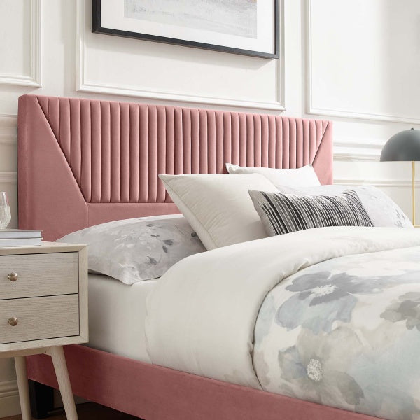 Yasmine Channel Tufted Performance Velvet Full Platform Bed By Modway
