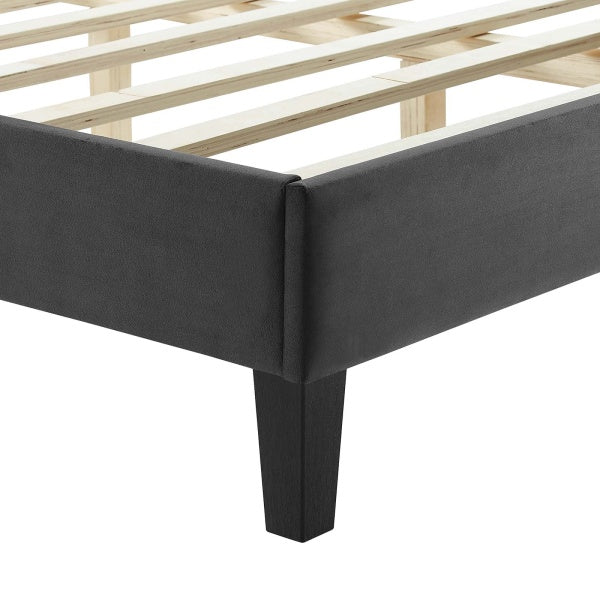 Leah Chevron Tufted Performance Velvet King Platform Bed By Modway
