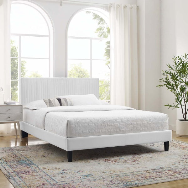 Peyton Performance Velvet King Platform Bed By Modway