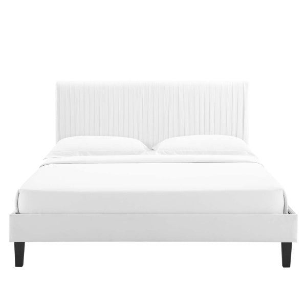 Peyton Performance Velvet King Platform Bed By Modway
