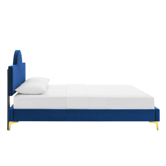 Sunny Performance Velvet Twin Bed By Modway