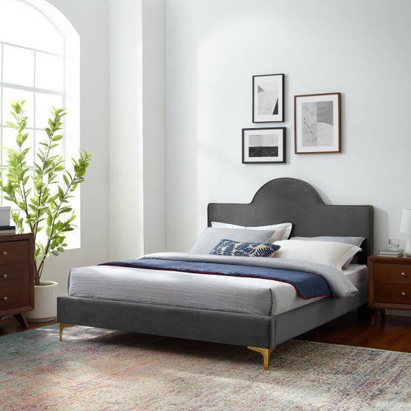 Sunny Performance Velvet Full Bed By Modway