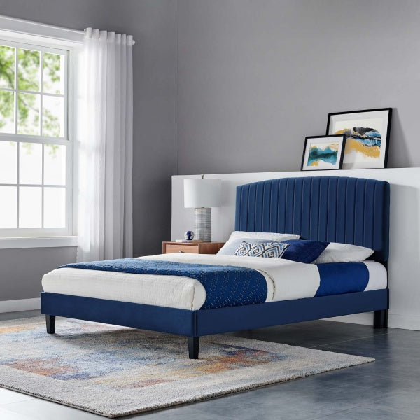 Alessi Performance Velvet Full Platform Bed By Modway