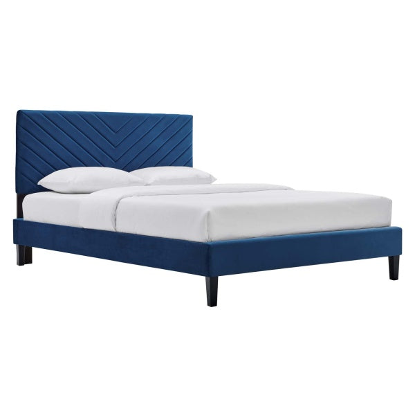 Roxanne Performance Velvet Full Platform Bed By Modway